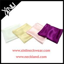 China Factory Wholesale High Quality Satin Silk Print Solid Color Square Scarf